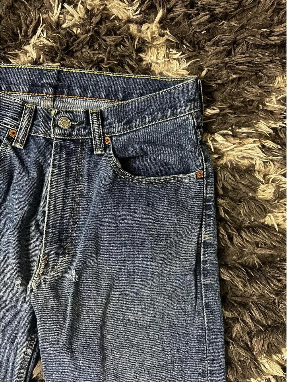 Levis 550 Jeans Mens 31x32 Blue Denim Relaxed Fit Tapered Leg 100% Cotton